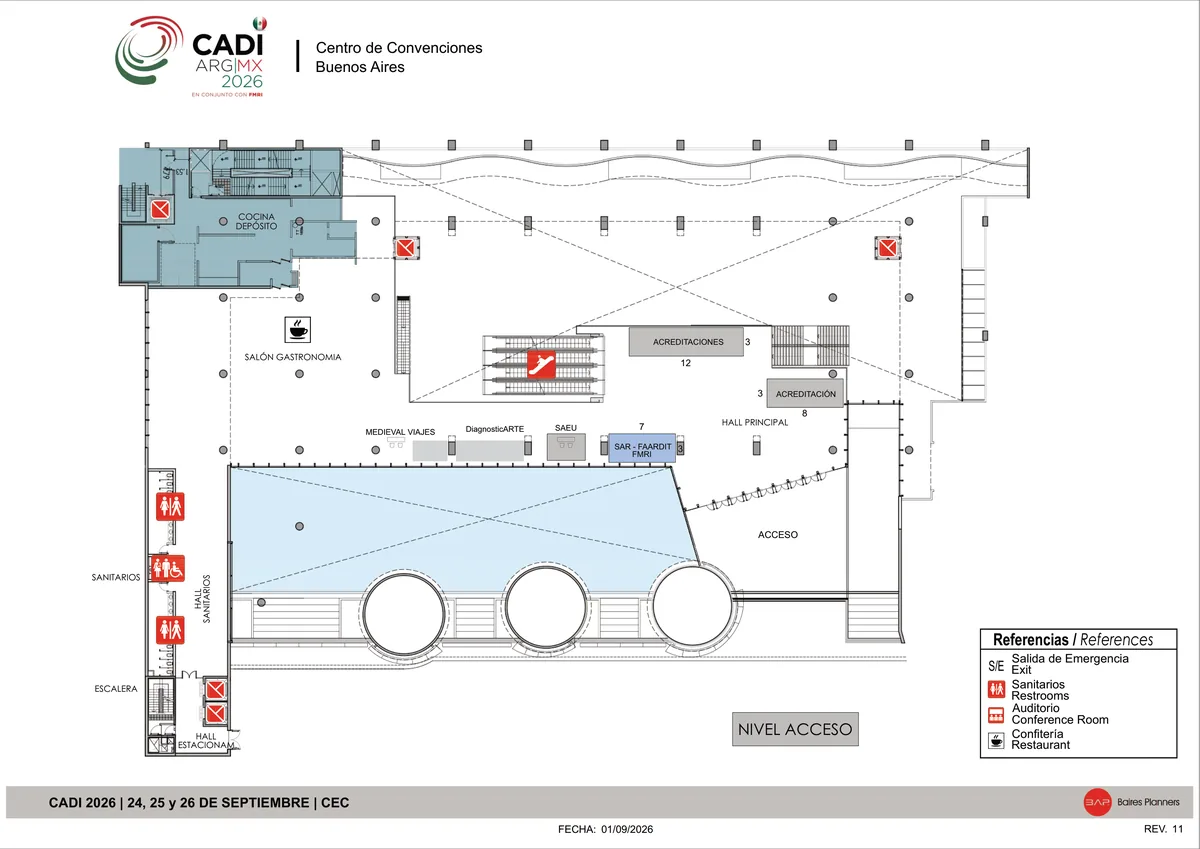 Plano de la Exposición Comercial CADI 2026 · Nivel Acceso
